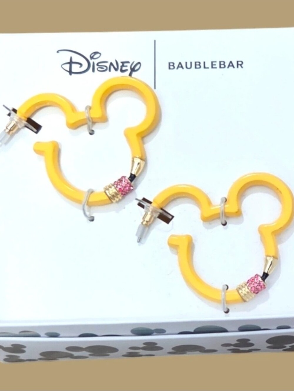 Baublebar Disney Mickey Mouse "Pencil Me In" Pierced Hoop Earrings